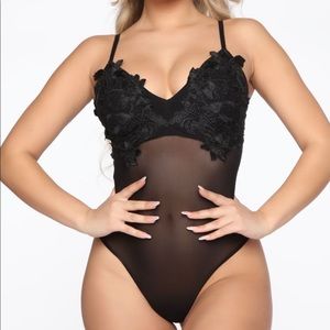 One piece black smash small bodysuit